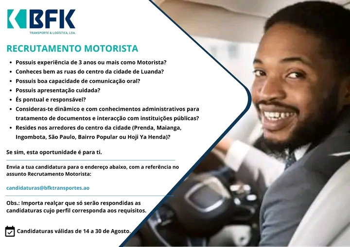 VAGA PARA MOTORISTA