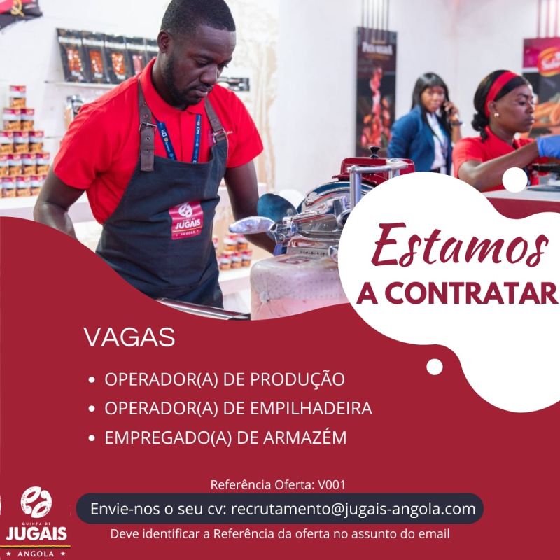 Oportunidade:  Operador(a) de Produção, Operador(a) de Empilhadeira,  Empregado(a) de Armazém