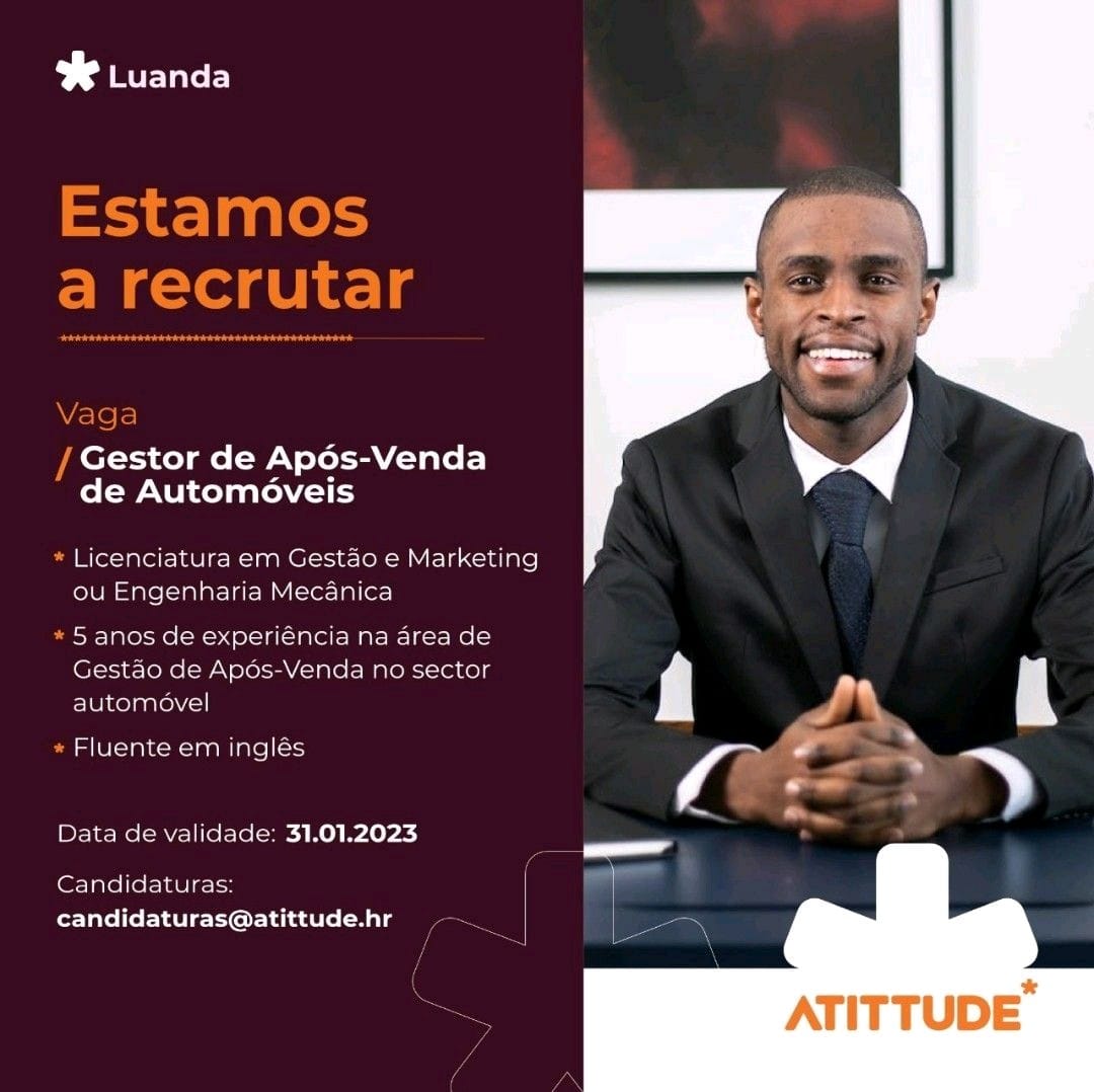 Vaga para Gestor de Após-Venda de Automóveis 