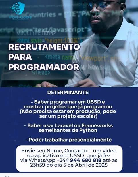 RECRUTAMENTO PARA PROGRAMADOR