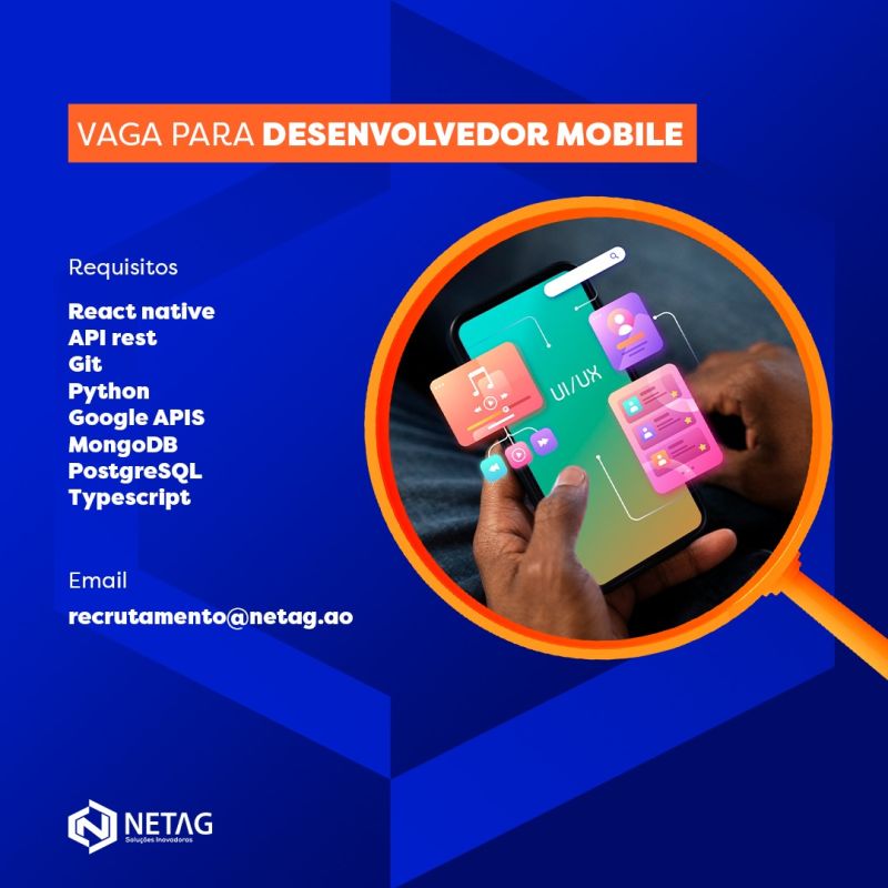 Estamos a recrutar um Desenvolvedor Mobile