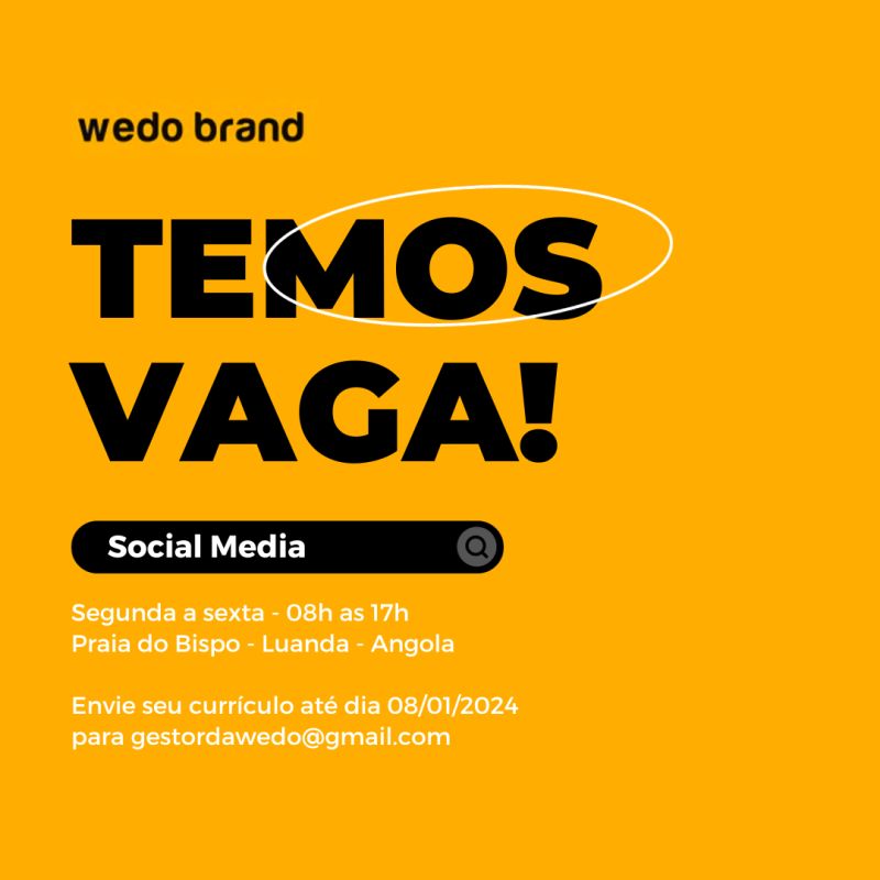 Oportunidade para Social Media Manager