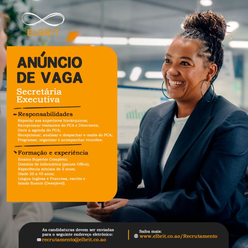 Vaga para Secretária Executiva