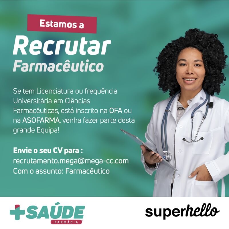 Vaga para Farmacêutico