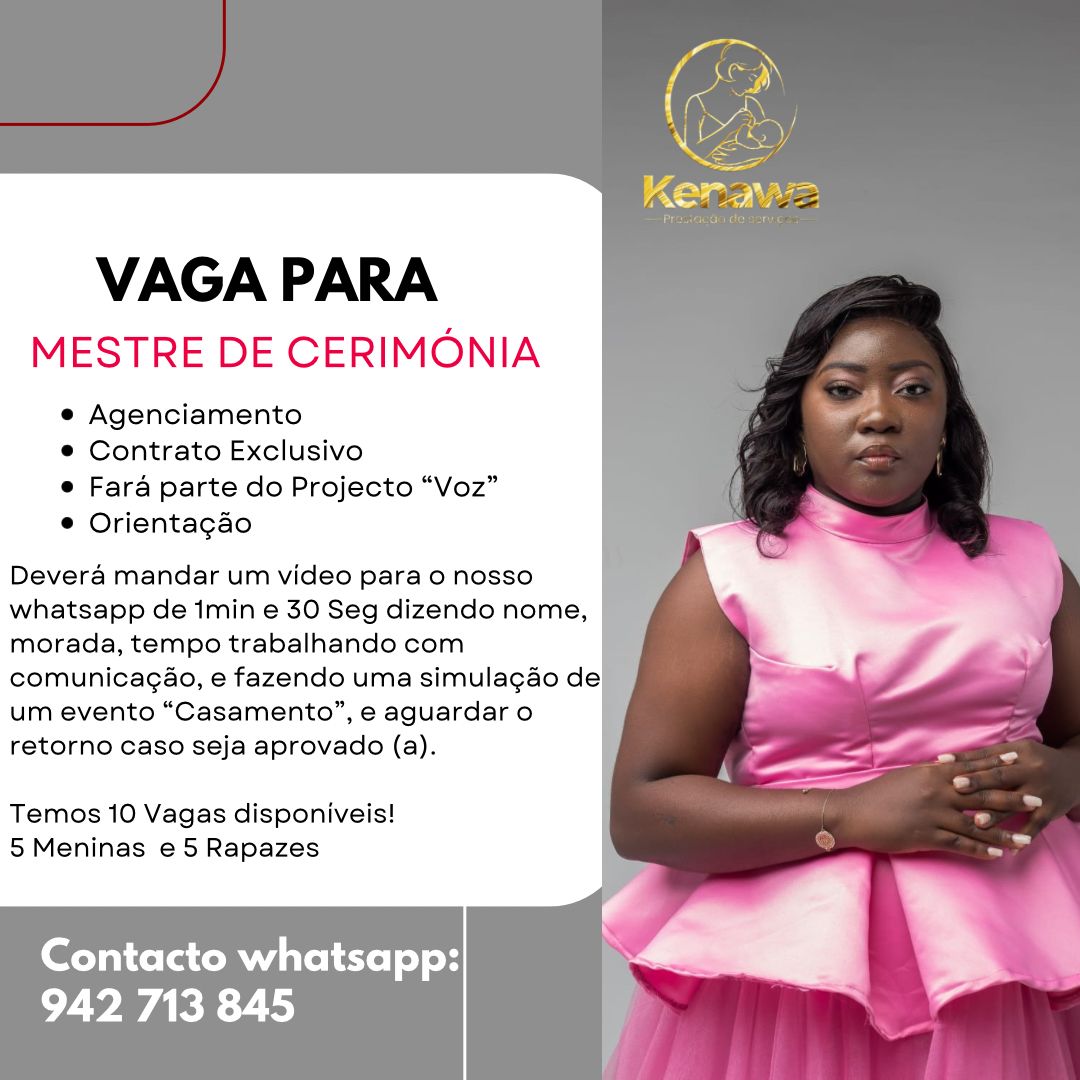 Oportunidade: Mestre de Cerimónia