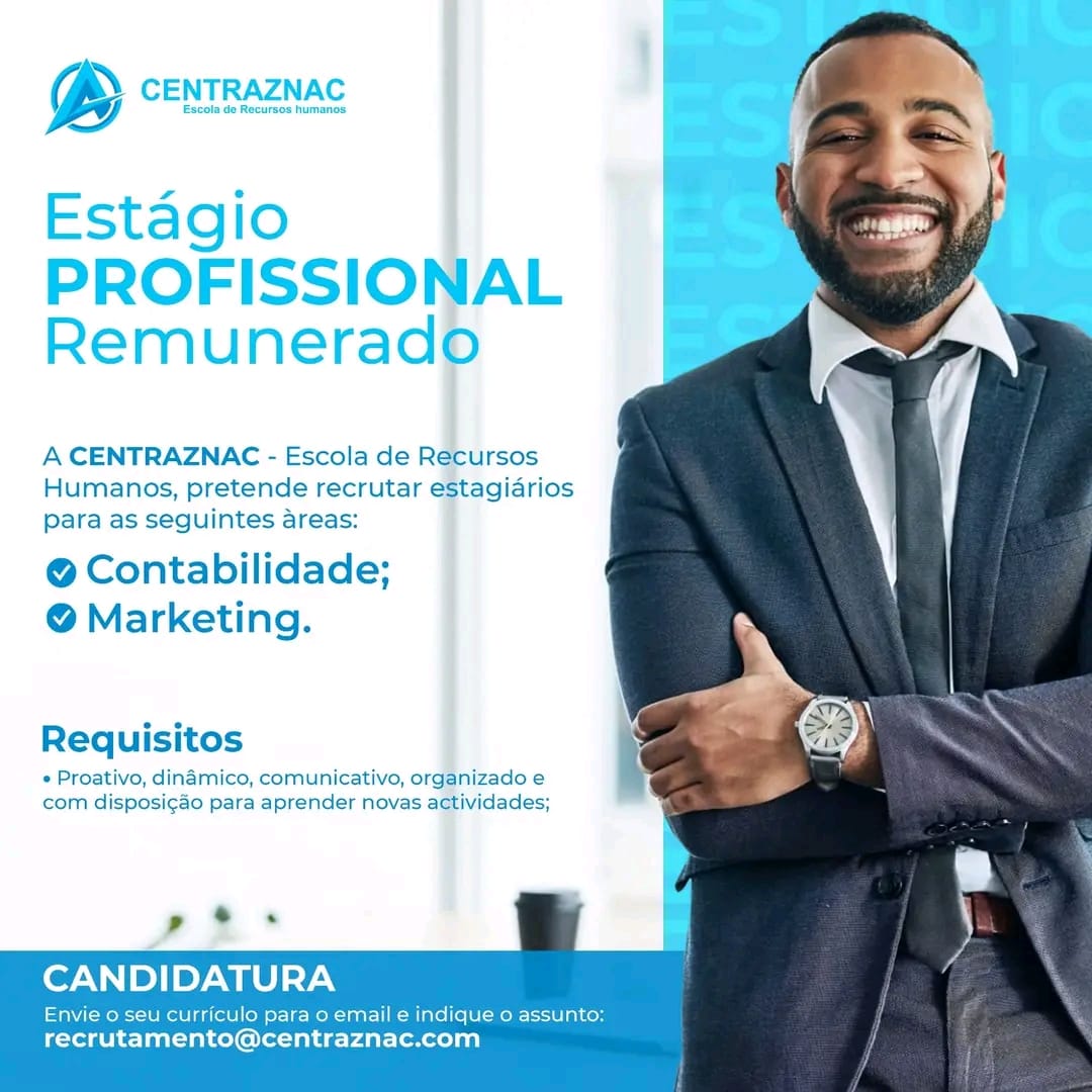 OPORTUNIDADE DE ESTÁGIO PROFISSIONAL REMUNERADO