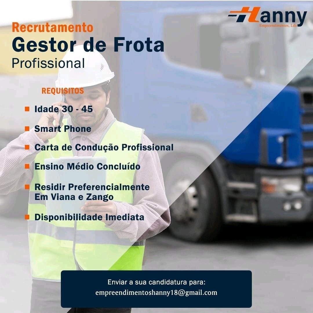 Vaga para Gestor de Frota