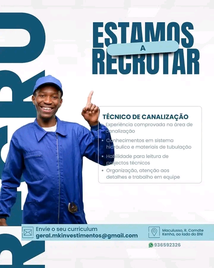 Vaga para Técnico de Canalização