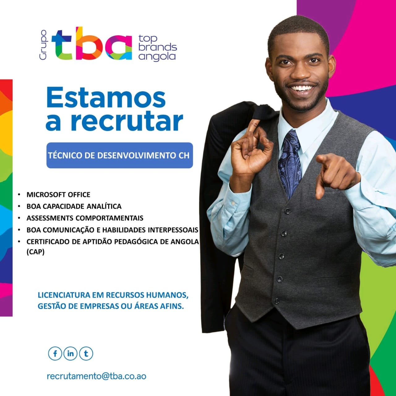 Vaga para Técnico de Desenvolvimento de CH