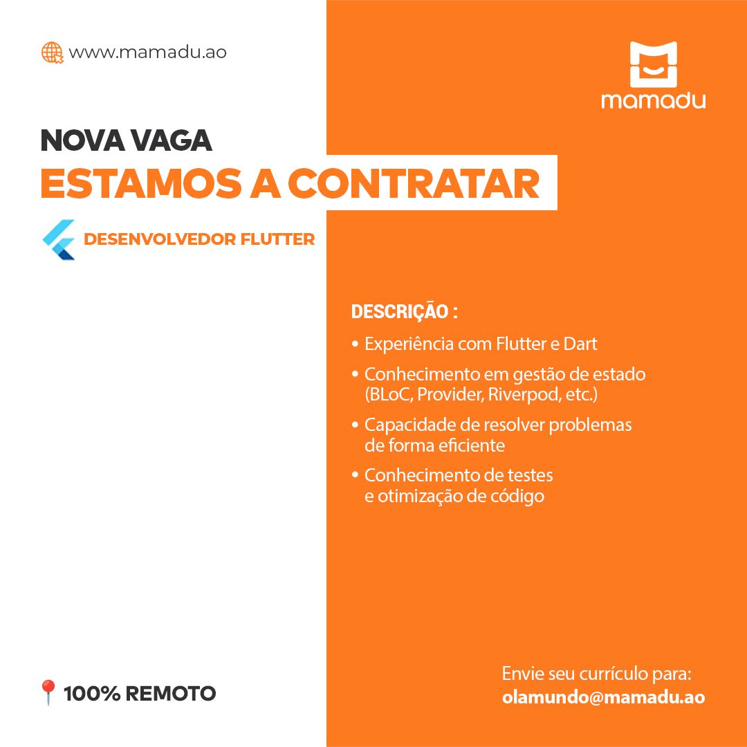 Vaga para Desenvolvedor Flutter