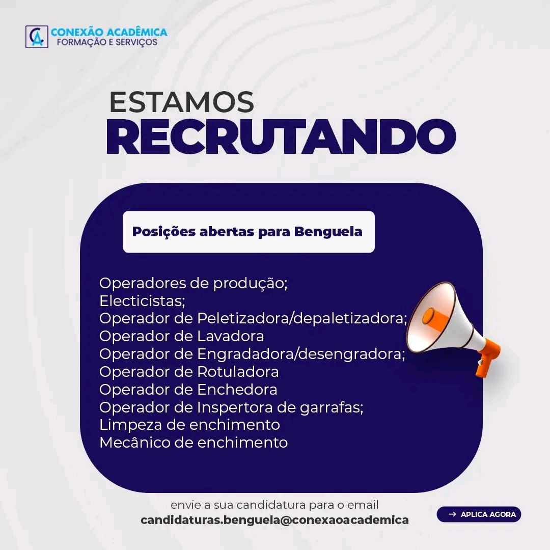 A  Conexão Académica está a recrutar (10) profissionais 