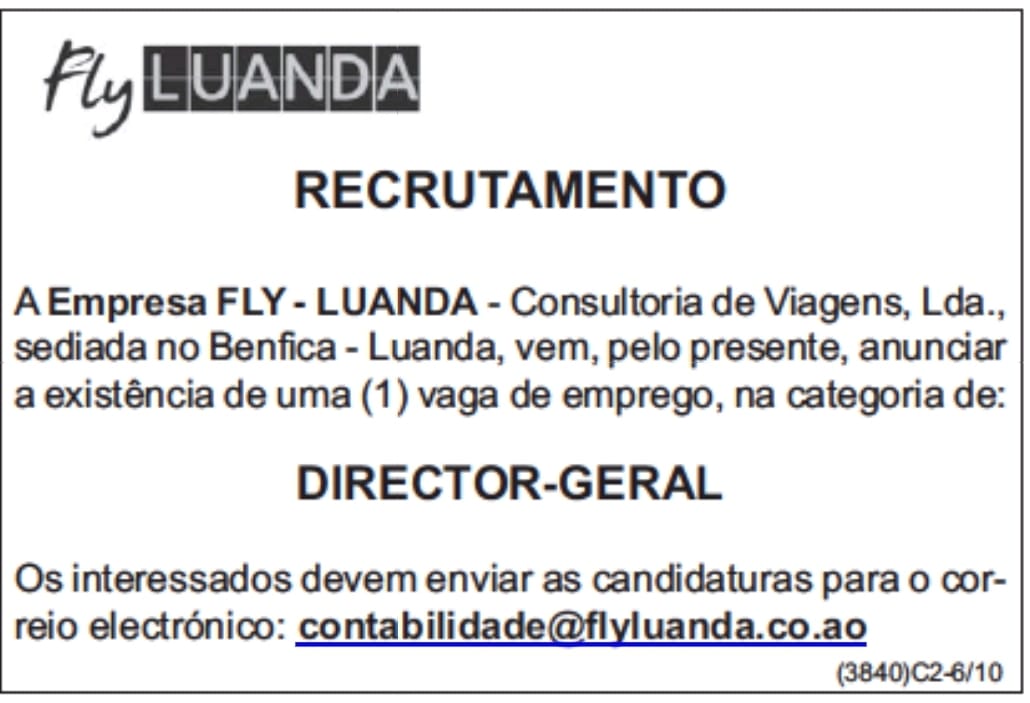 VAGA PARA DIRECTOR-GERAL