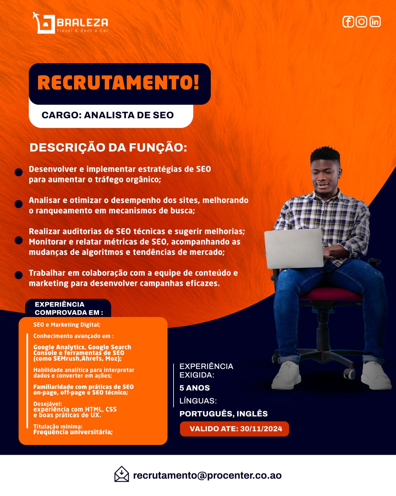 Vaga para Analista de SEO