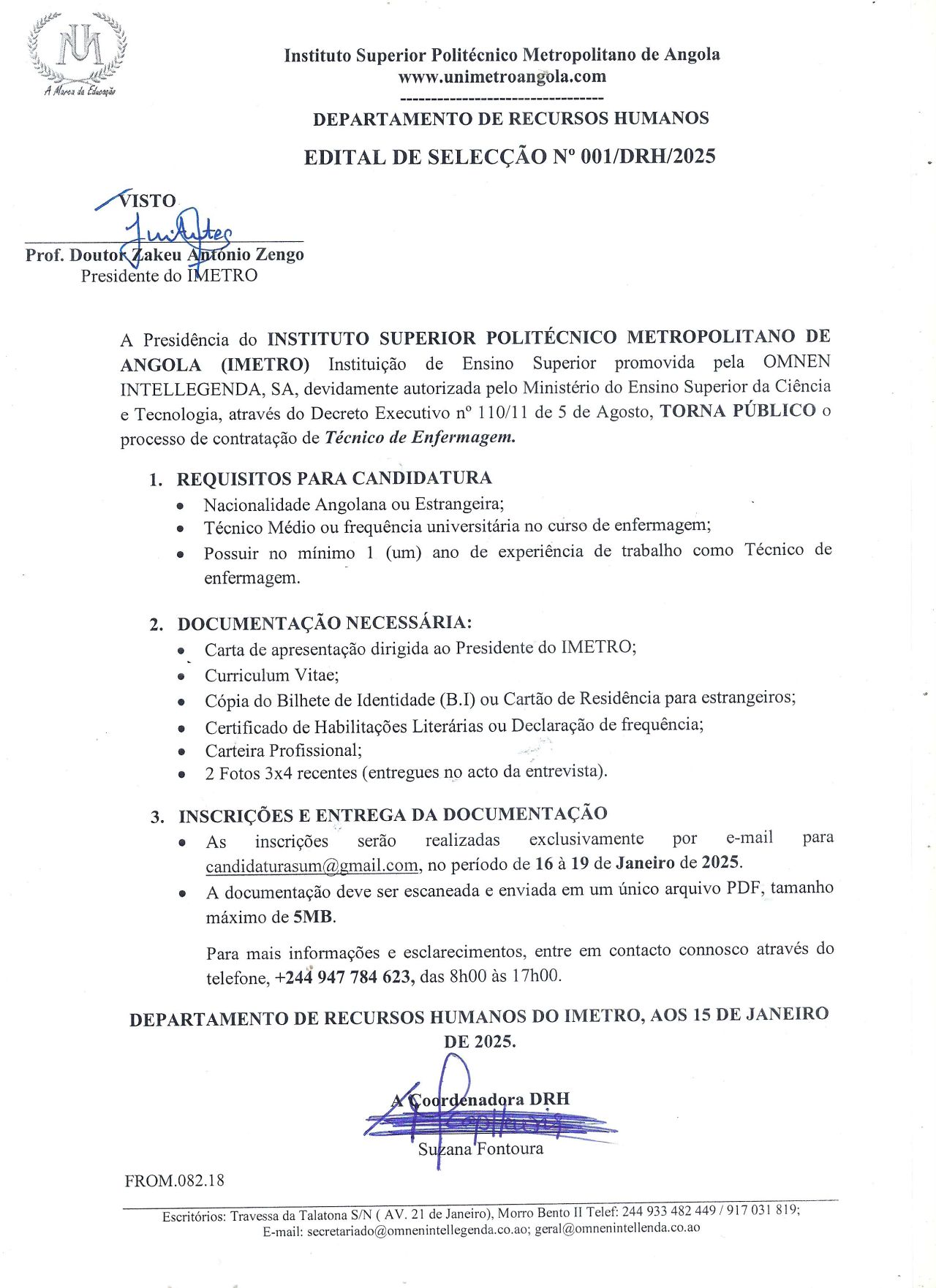 Vaga para Técnico de Enfermagem