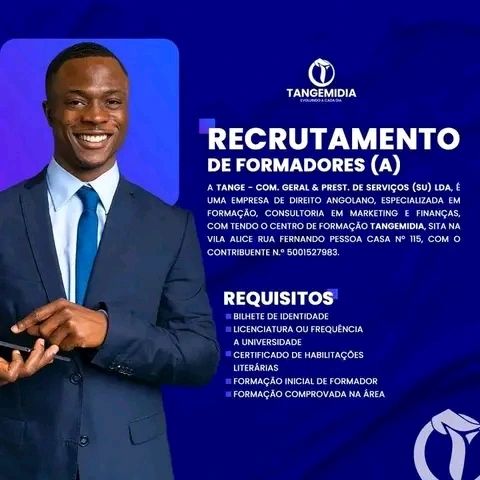 VAGA PARA FORMADORES EM 12 ÁREAS