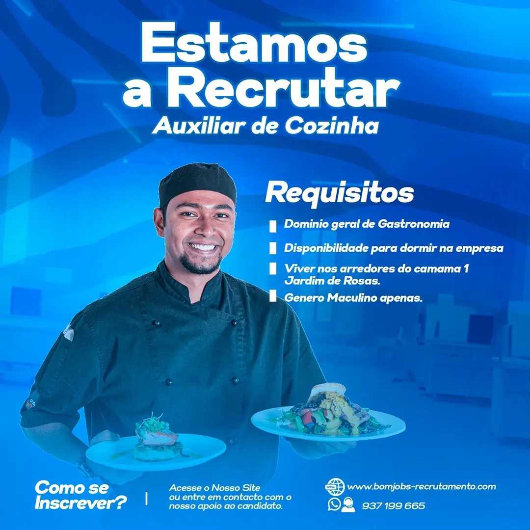 VAGA PARA AUXILIAR DE COZINHA
