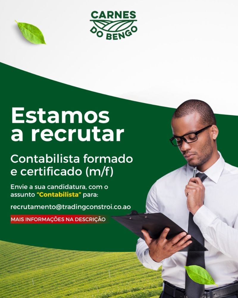 Vaga para um(a) contabilista formado(a) e certificado(a)