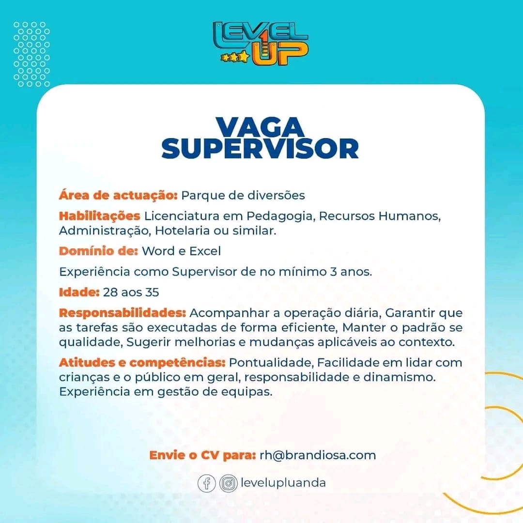 VAGA PARA SUPERVISOR 