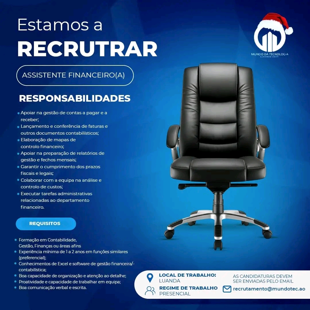 VAGA PARA ASSISTENTE FINANCEIRO(A)