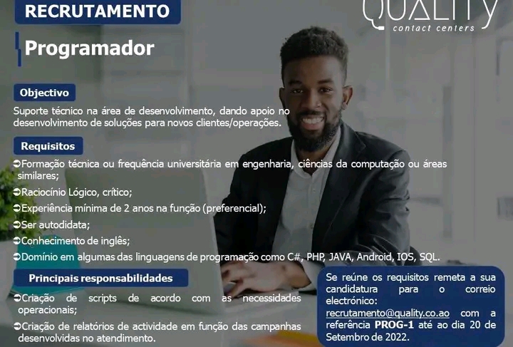 VAGA PARA PROGRAMADOR