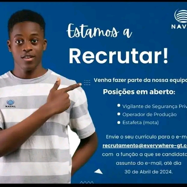 Vagas disponíveis para Vigilante de Segurança Privada, Operador de Produção , Estafeta (mota) 