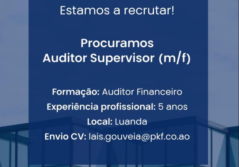 Vaga para Auditor Supervisor (m/f) 
