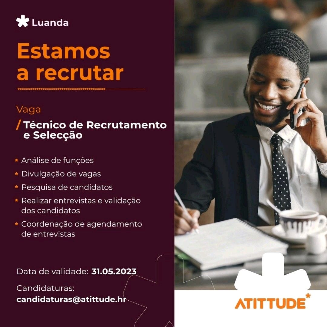 Vaga para um(a) Técnico de Recrutamento e Selecção