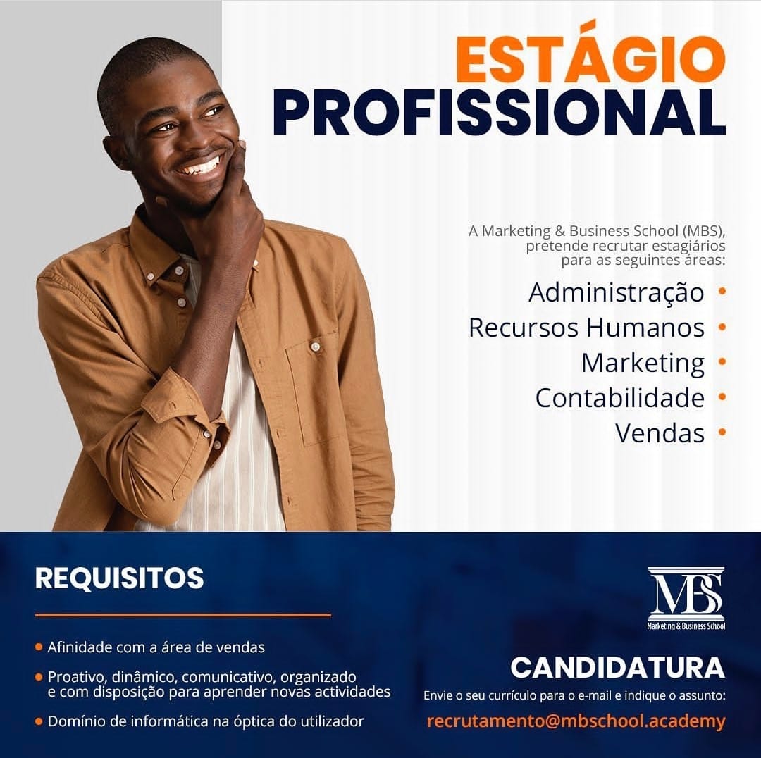 OPORTUNIDADE DE ESTÁGIO PROFISSIONAL NA MBS  (Marketing & Business School )
