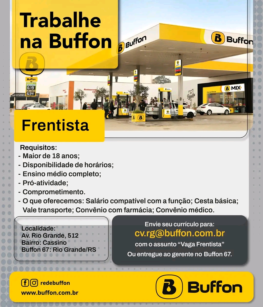 Vaga para Frentista