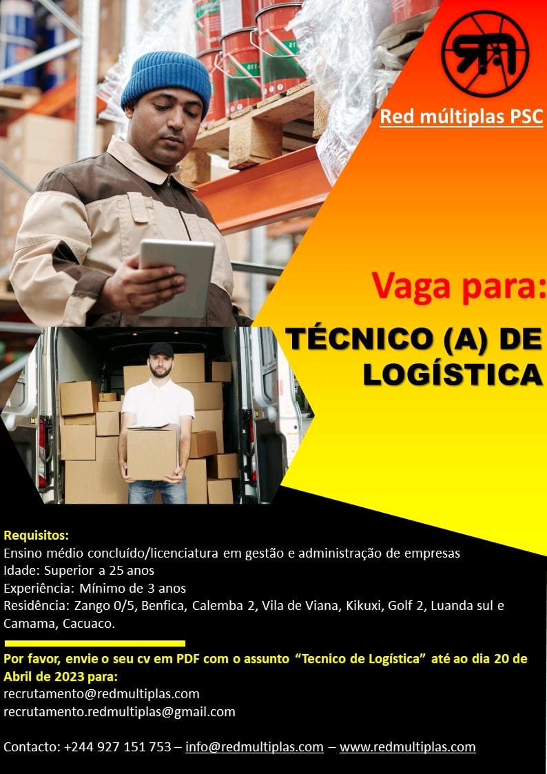 VAGA PARA TÉCNICO (A) DE LOGÍSTICA 