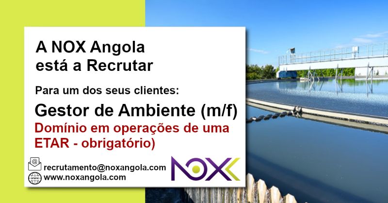 Vaga para um(1) Gestor de Ambiente (m/f)