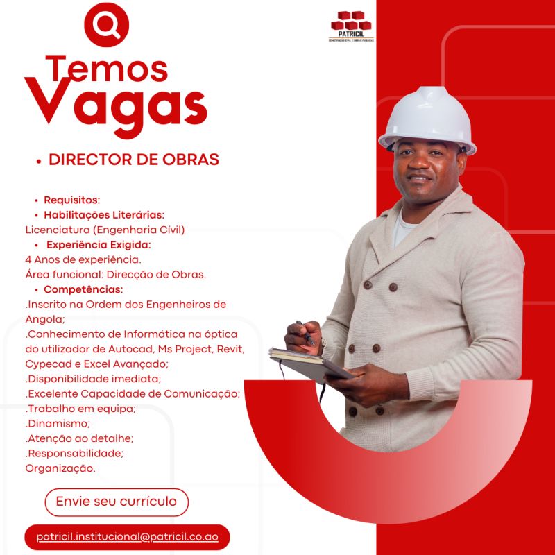 VAGA PARA DIRECTOR DE OBRA