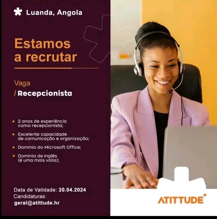 Vaga para Recepcionista
