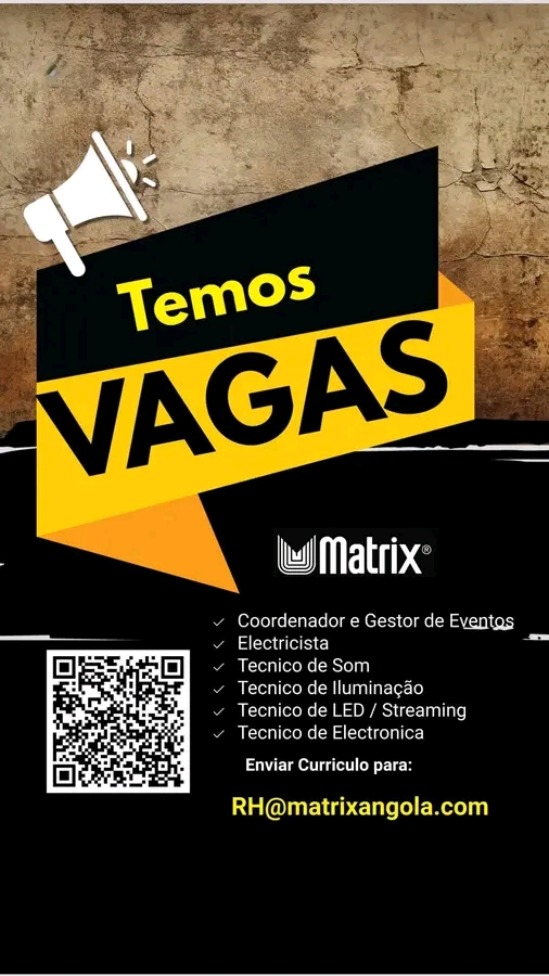 Abertas seis (6) vagas na Matrix Angola