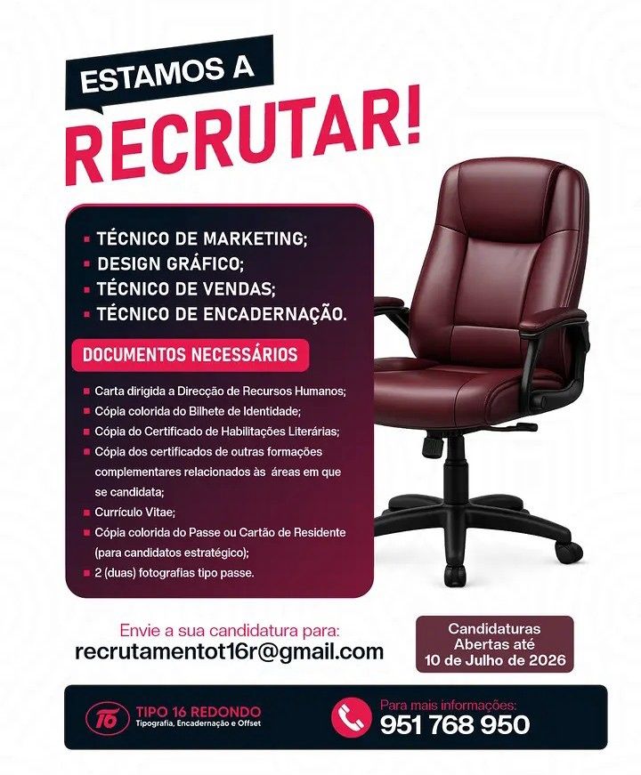 Vaga para Técnico de Vendas