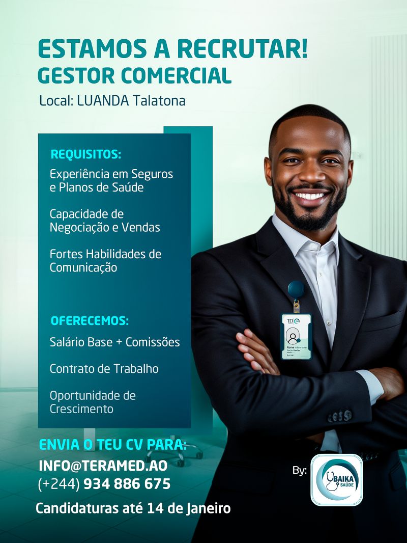 Vaga para Gestor Comercial