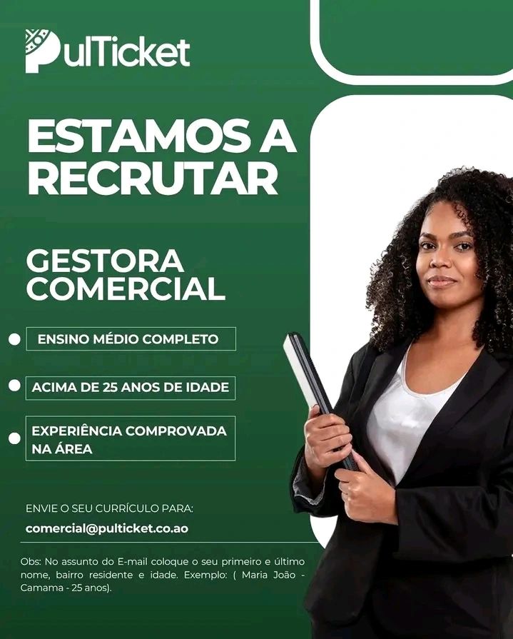Vaga para Gestora Comercial