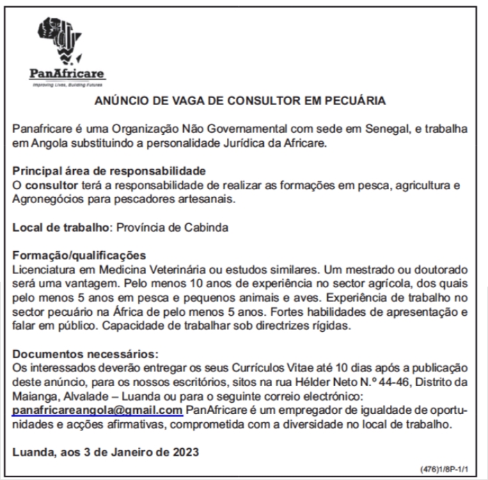 RECRUTAMENTO PARA CONSULTOR EM PECUÁRIA 