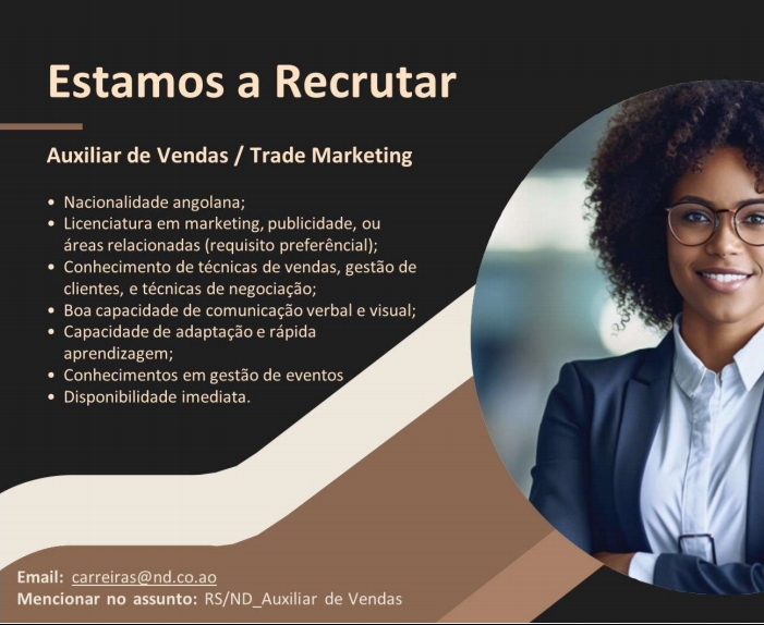 Vsga para Auxiliar de Vendas / Trade Marketing 