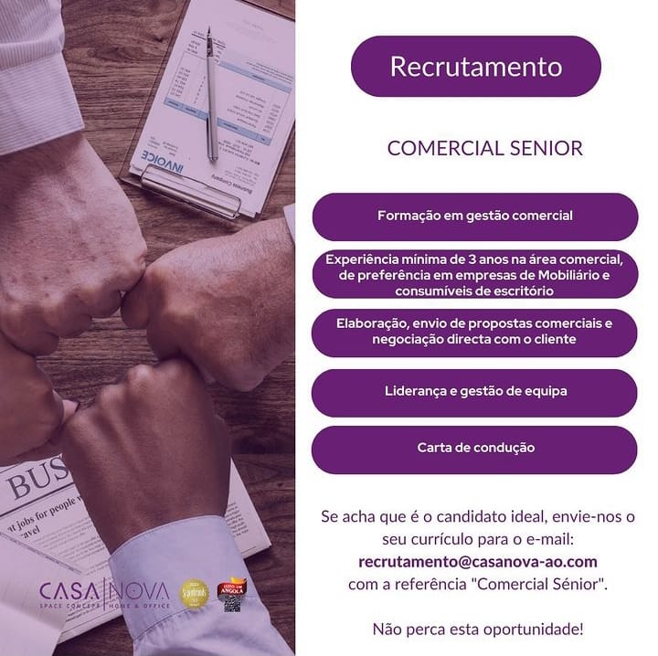 VAGA PARA COMERCIAL SENIOR 