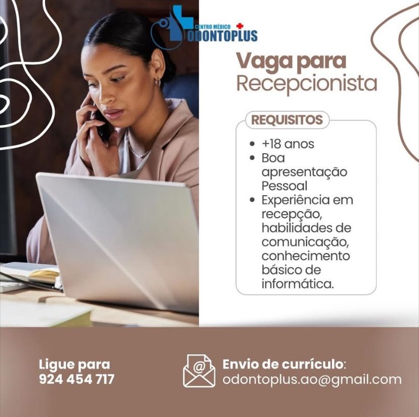 Vagas abertas para a área da Recepção