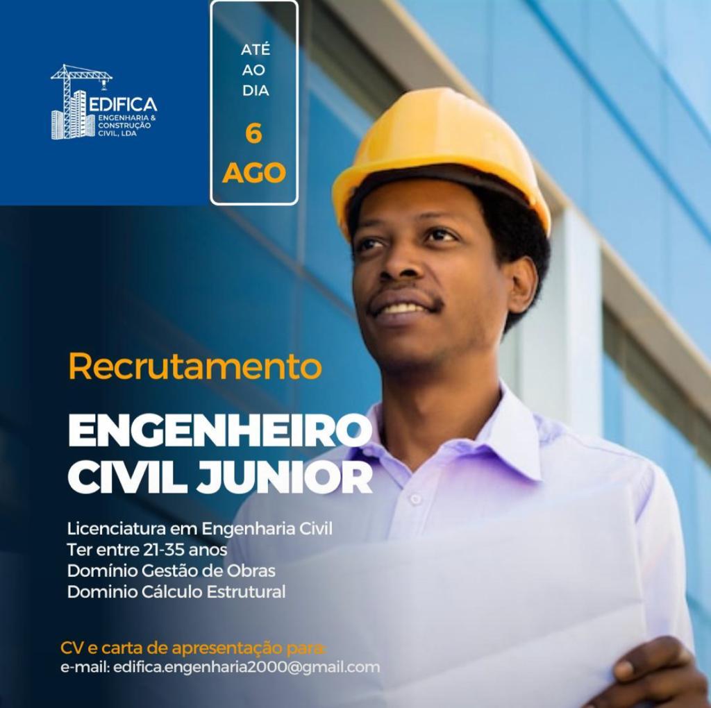 VAGA PARA ENGENHEIRO CIVIL JÚNIOR  