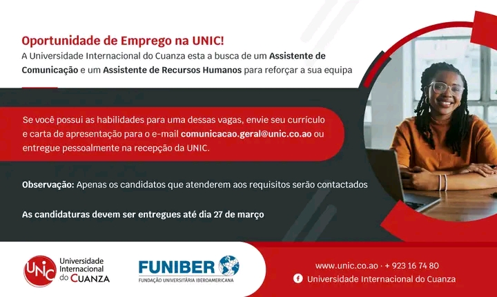 Vagas para Assistente de Comunicação e Assistente de Recursos Humanos    