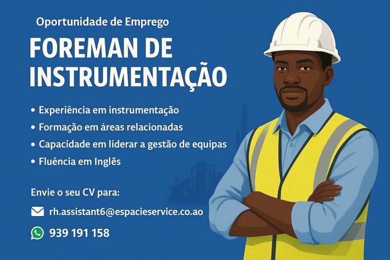 Oportunidade: Foreman de Instrumentação