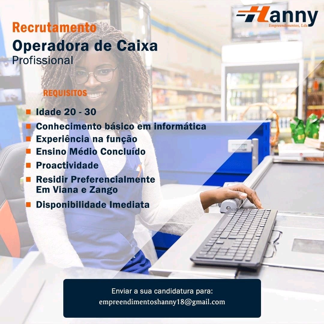 Vaga para Operadora de Caixa 