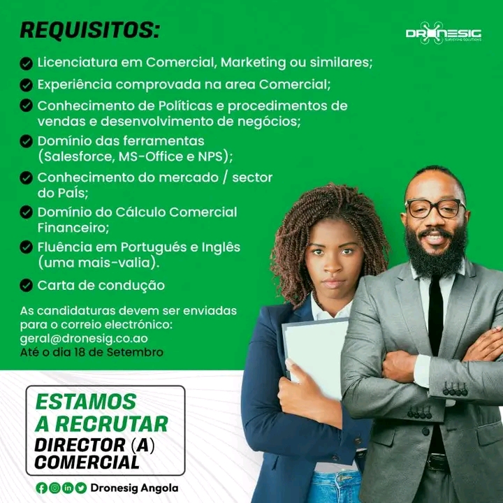 Vaga para 𝗗𝗶𝗿𝗲𝘁𝗼𝗿(𝗮) 𝗖𝗼𝗺𝗲𝗿𝗰𝗶𝗮𝗹