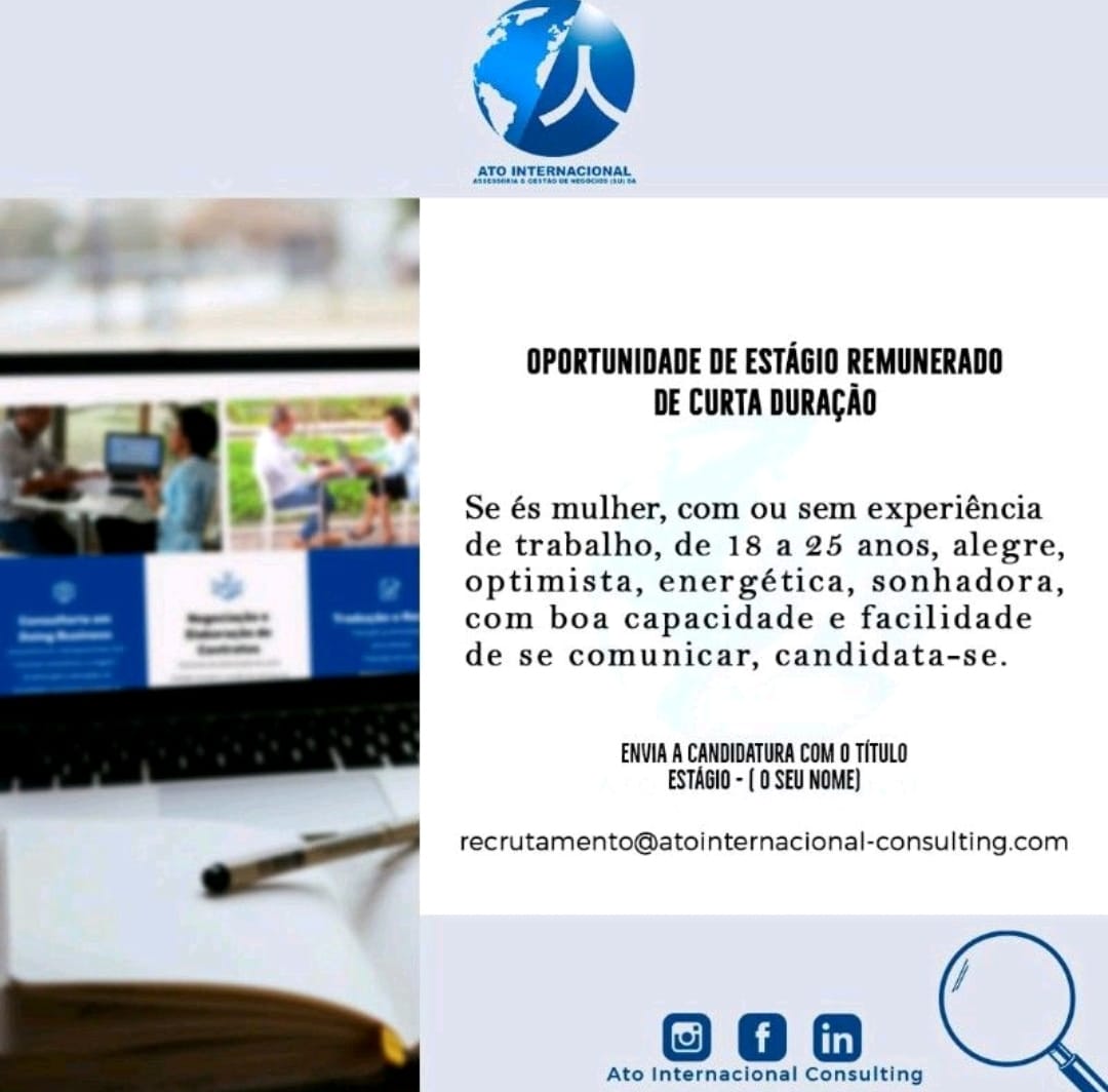 OPORTUNIDADE DE ESTÁGIO PARA ATENDIMENTO AO CLIENTE