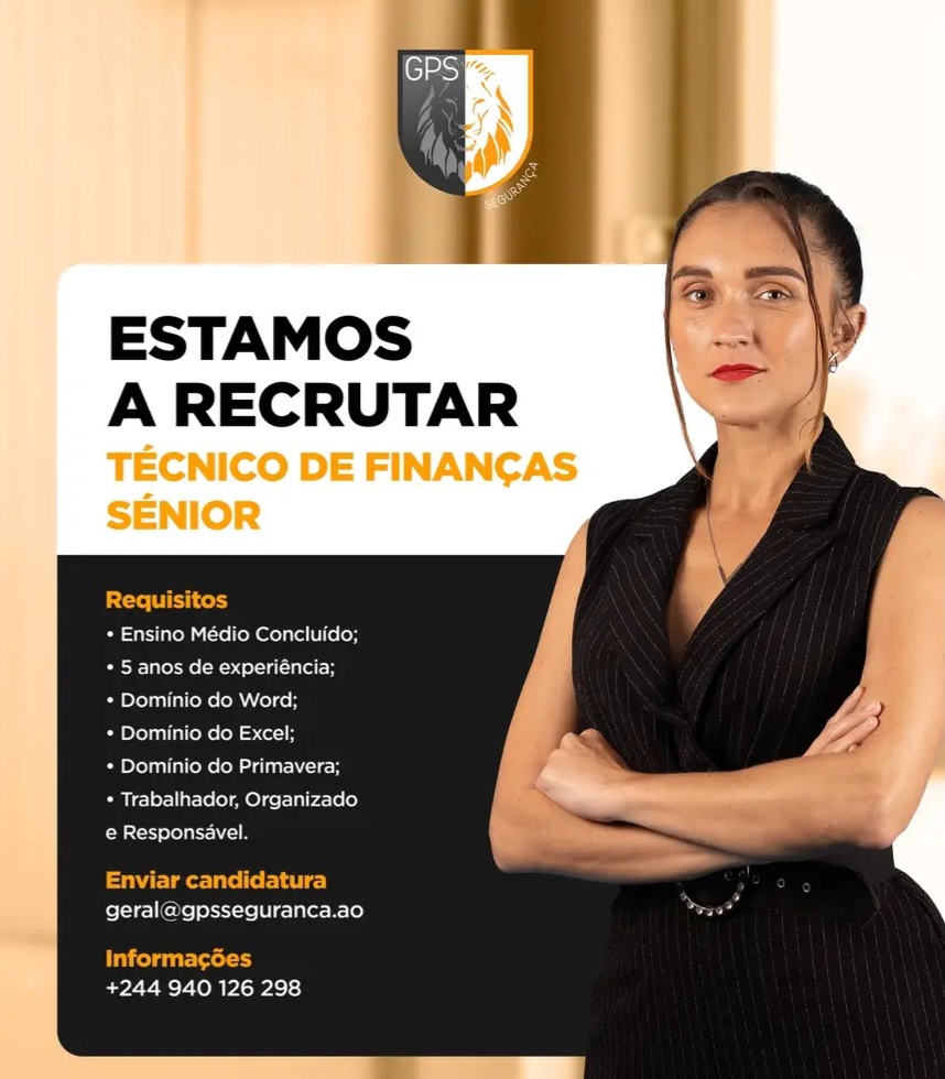 Oportunidade: Técnico de Finanças Sénior 
