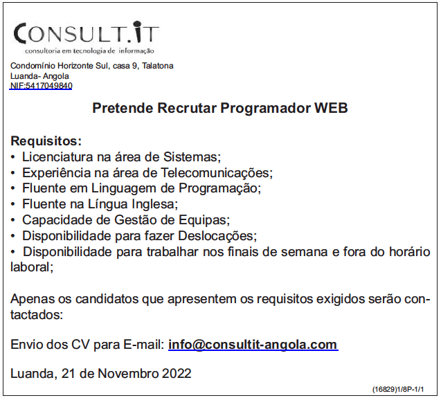 Programador WEB