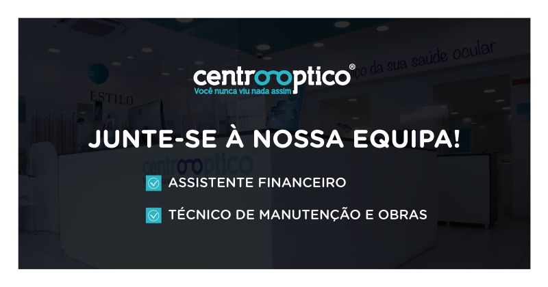 VAGA PRA ASSISTENTE FINANCEIRO E TÉCNICO DE MANUTENÇÃO DE OBRAS 